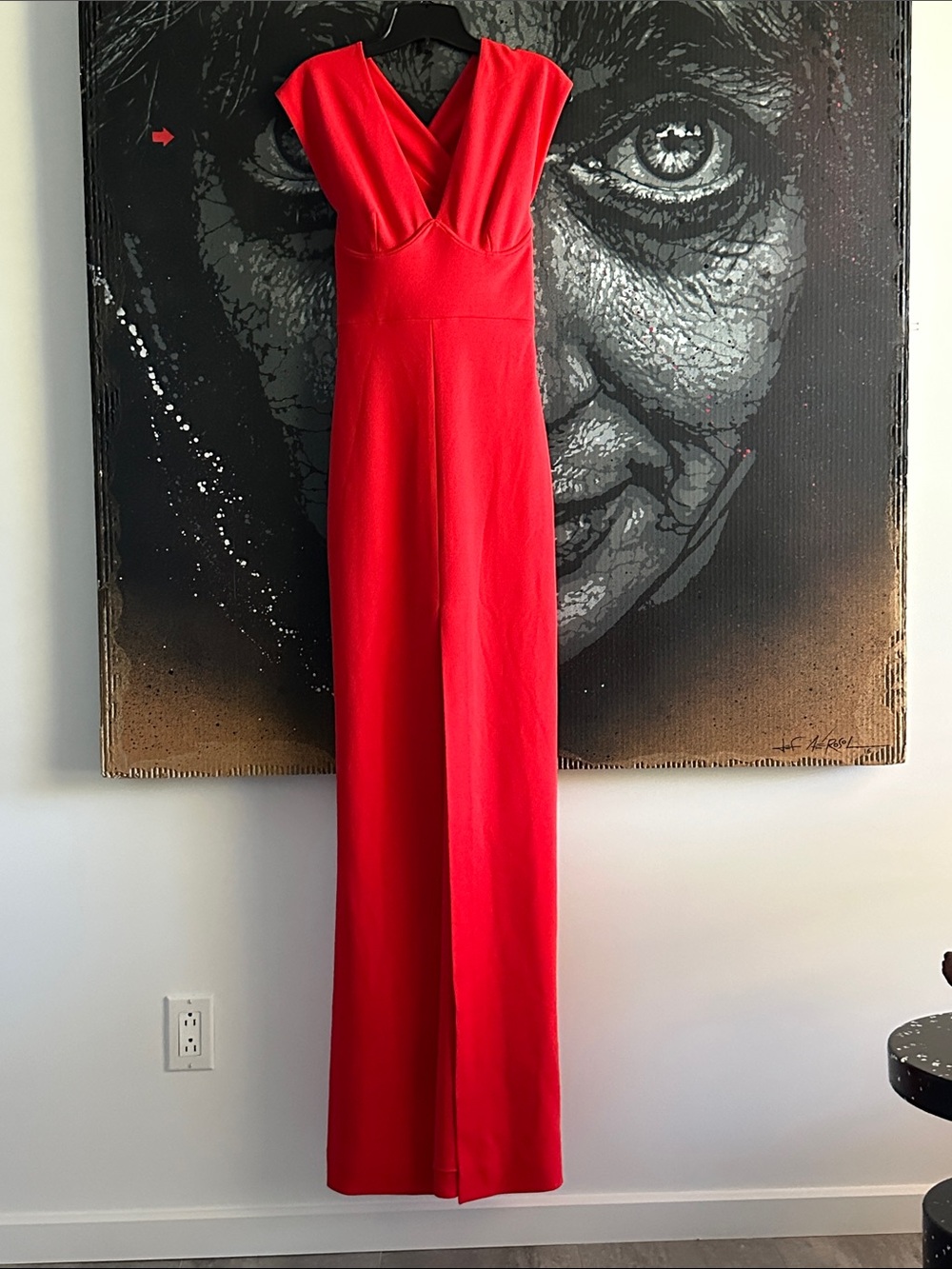 Solace London Red V-Neck Maxi Dress